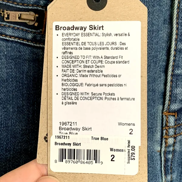 NWT Prana Broadway Denim Skirt in True Blue‎ - Image 7
