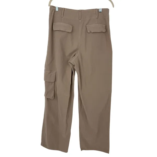 Aritzia Wilfred Free Modern Cargo Pants Tan Khaki Wide Leg Utility Size 12 - Image 5