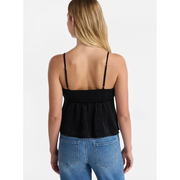 No Boundaries Satin Cami with Lace Trim and Tie, Women's Size XL / F-017 - Image 6
