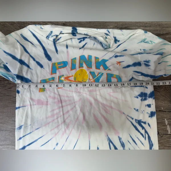 DAYDREAMER Pink Floyd‎ Space Oversized Long Sleeve Tie Dye Band Tee large - Image 2