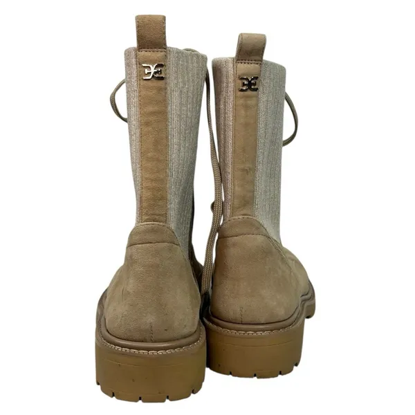 Sam Edelman Lydell Tan Suede Combat Boots Women’s 8 Lug Sole Neutral Fall Boots - Image 5