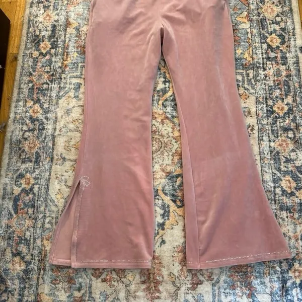 Paris Hilton pink jumpsuit rhinestone sweatpants - Image 2