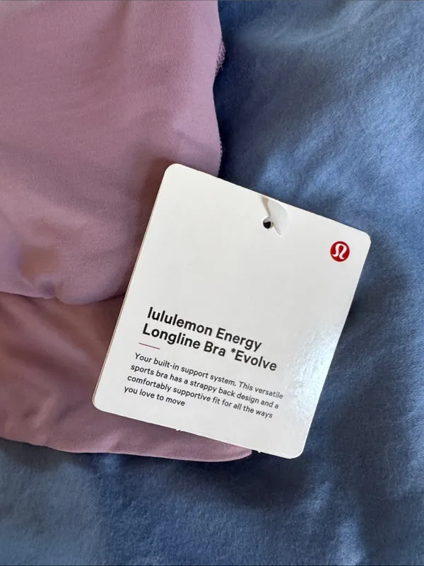 NWT lululemon athletica Dusty Mauve Strappy Sports Bra / E61 - Image 2