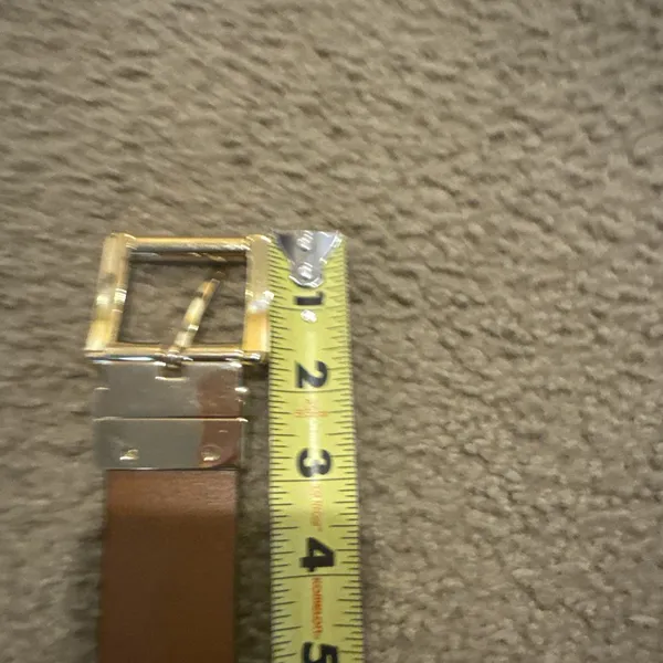 MICHAEL KORS Signature Reversible Belt Brown Gold Buckle No Sz - Image 10