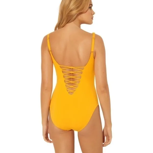 Bleu Rod Beattie Plunge One-Piece 4‎ Yellow Swimsuit - Image 2