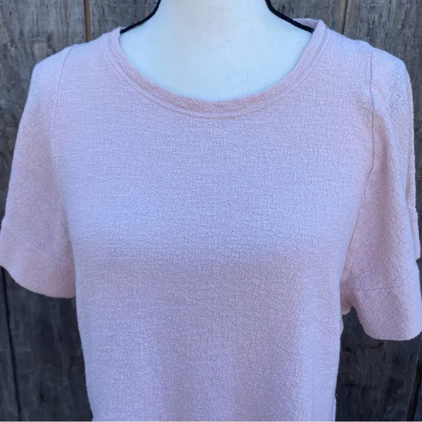 Like New Madewell Blush Pink Cotton Ingrid Dolman Flutter Sleeve T-Shirt Size S - Image 6