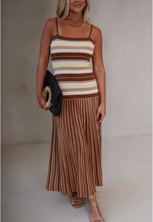 These Three Boutique Riley Striped Knit Tank Dress - Image 2
