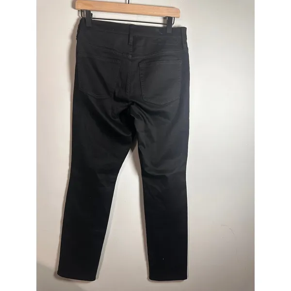 J.Crew 9"‎ High-Rise Slim Straight Jeans Black Denim RE-03-BLK Womens Size 27T - Image 5