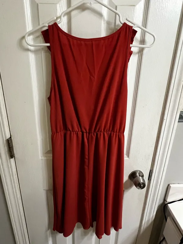 Ruffle Dress Red - Image 2