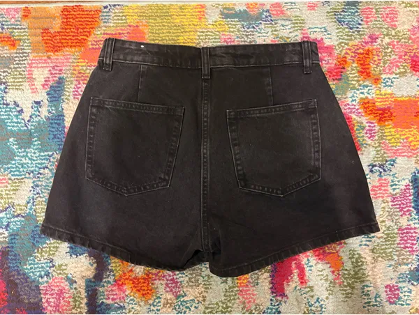 Zara Black Wrap Denim Skort - Image 2