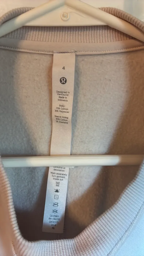 Lululemon crop crew sweatshirt - Image 2