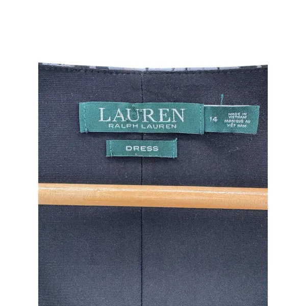 Lauren Ralph Lauren Abstract Print Ruched Sheath Dress Size 14 Workwear Career‎ - Image 3