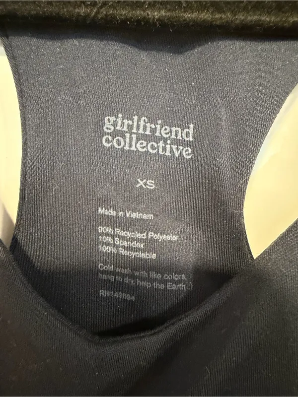 Navy Racerback Sports Bra - Girlfriend Collective - Image 2