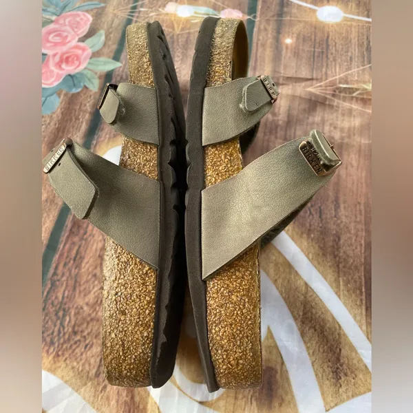 Birkenstock Olive Double Strap Sandals - Image 9