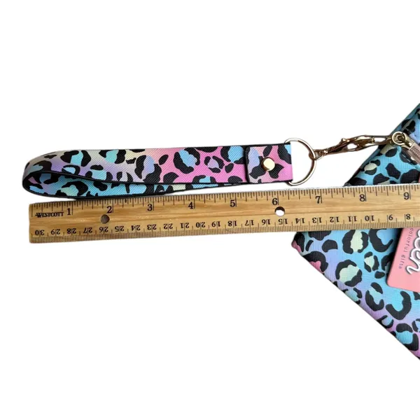 NWT Peachy Keen Versi Bag Neon Leopard Print Wristlet Pouch - Image 8