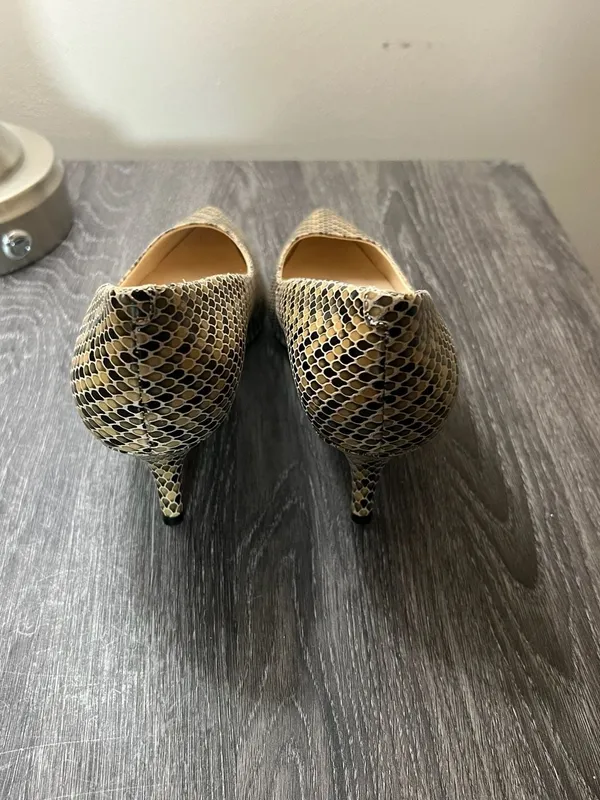 Nine West Women's Garisono Snake Print Pointed-Toe Kitten Heel Pumps - Image 5