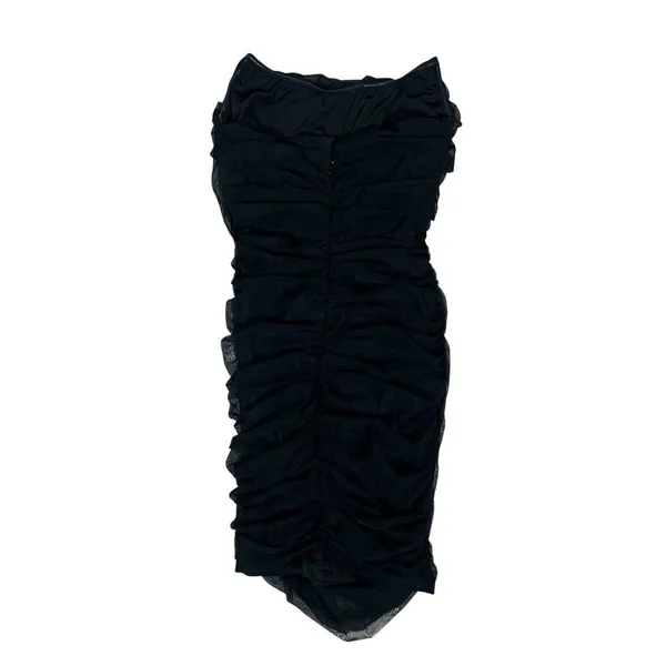 Superdown Sonya Bustier Ruched Mesh Strapless Bodycon Mini Dress Black Size S - Image 6