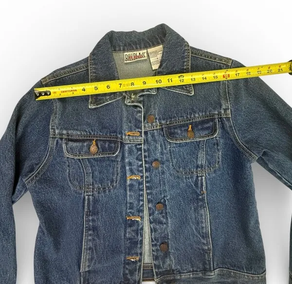 Vintage Bill Blass Jeans Women's Small Blue Denim Trucker Jacket - Image 3