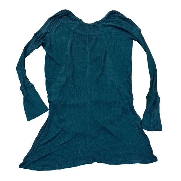 Free People‎ Ventura Waffle Knit Thermal Top Scoop Neck Waterfall High Low Small - Image 3