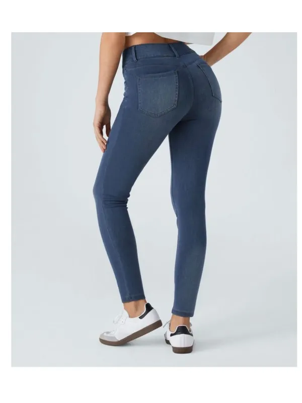 Halara S Womens High-Waist Stretch Skinny Jeans With Button Detail - Size S - Bl - Image 2