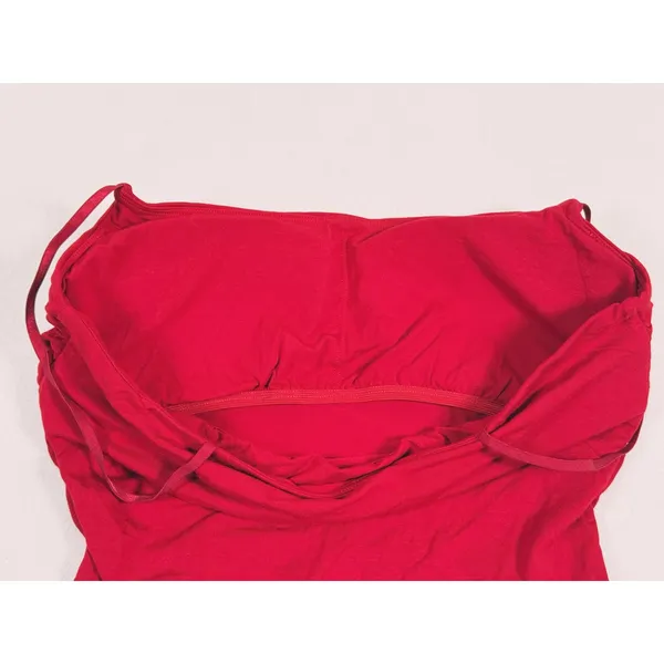 Halara Built-In Bra Cami Tank Top Size Medium Red Ruched Minimal Casual Everyday - Image 6