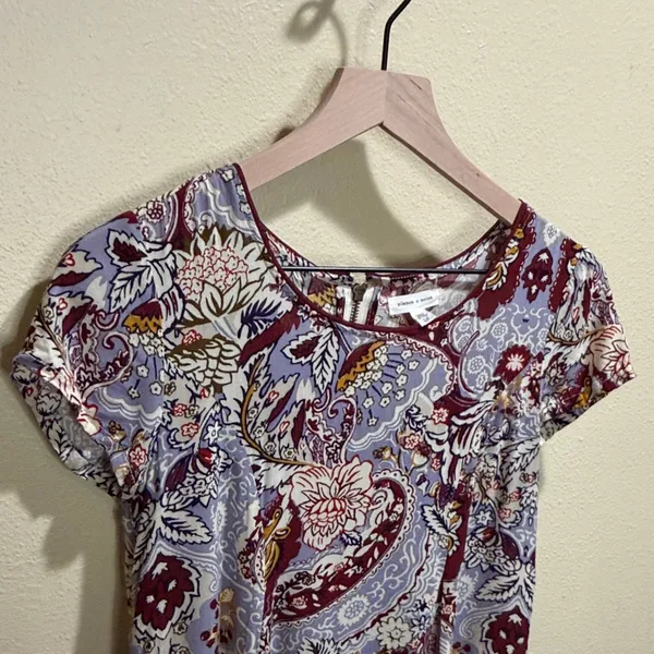 Silence + Noise Urban Outfitters Dress Sz XS Floral Cap Sleeve - Image 5