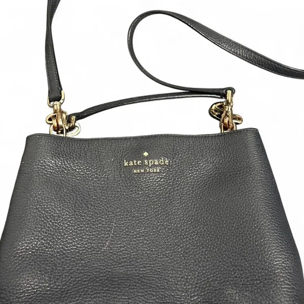 Womens Crossbody Bag ✦ Open To All Offers ✦ Bundle Measurements: Used Good Condition. Womens Kate Spade Pebbled Leather Navy Crossbody Bag Size OS Casual Luxury Style. Excellent For Everyday Wear & Travel Use. Adjustable Strap with Gold Hardware and Soft Pebbled Leather Finish. Clean Minimal Designer Look. ——— TAGS ——— #KateSpade #CrossbodyBag #Luxury #Designer #Minimal - Image 2