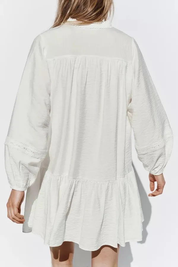 ZARA Pintuck Mini Dress NWT Size L - Image 3