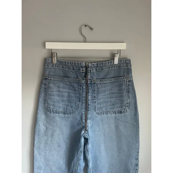Rachel Comey Barrie Pants Jeans size 6 100% Cotton $498 Barrel Leg‎ Light Wash - Image 4