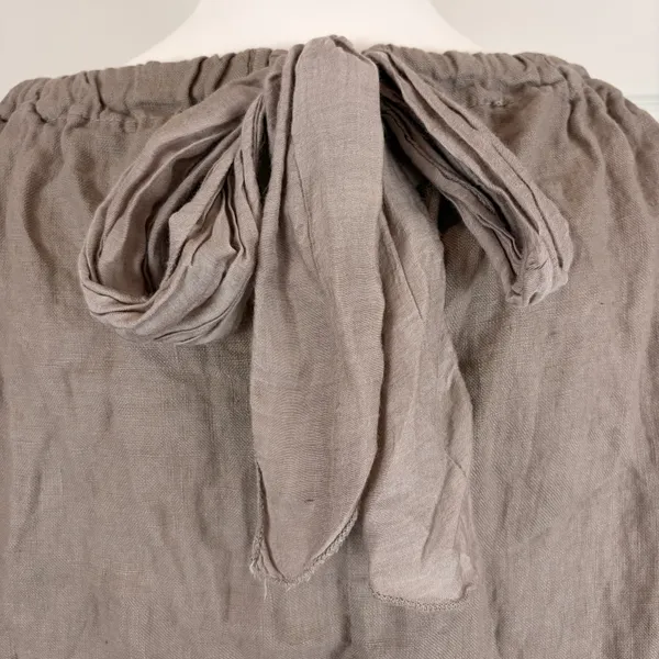 New Mode SRL taupe linen halter neck shift dress *no size* - Image 7