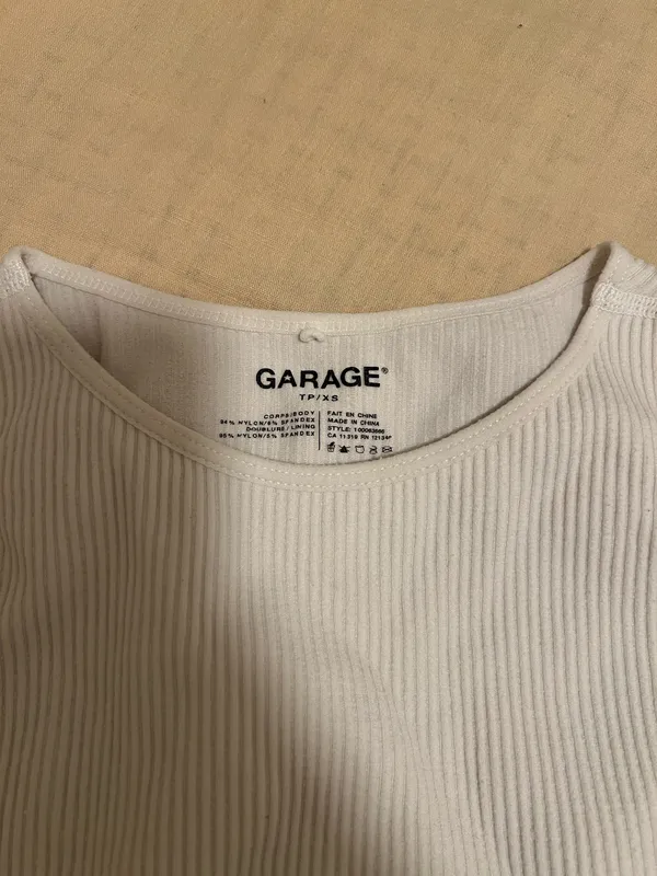 Garage Ribbed white tank - Image 4