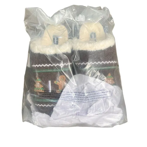 Lands End Women’s Felt Critter Gingerbread Slippers NWT 7 - Image 2