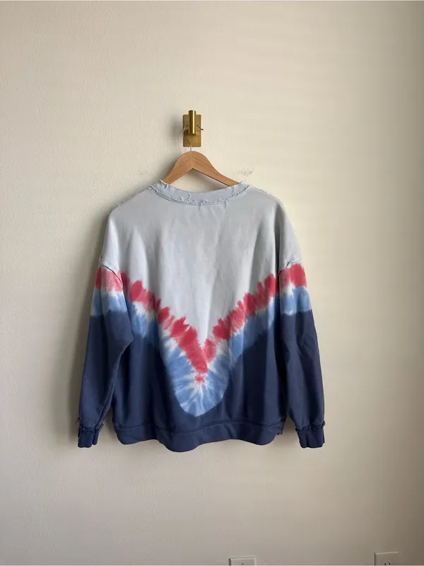 FP Movement Free People Metti Oversized Tie Dye Crewneck Sweatshirt Size S - Image 9