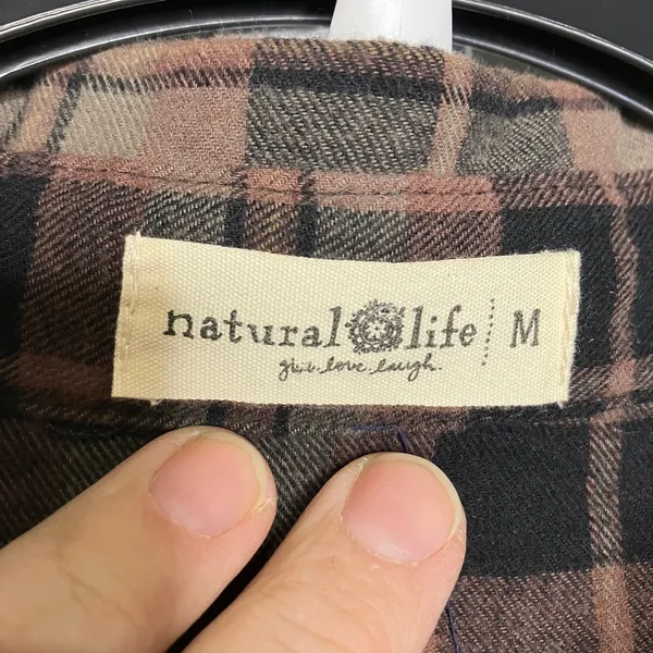 Natural Life Esme maxi dress multicolored plaid 100% cotton‎ womens size medium - Image 5