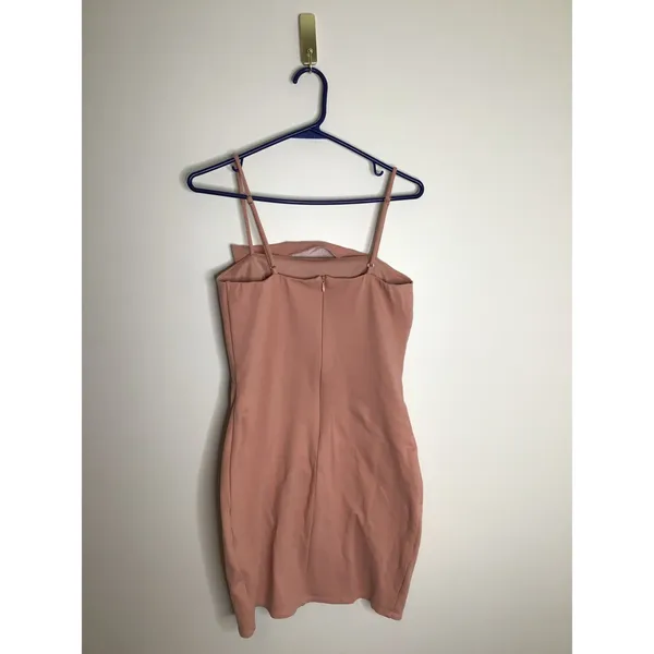 Lulus Mini Dress Womens Small Pink Excellent Wrap Bodycon Adjustable Straps - Image 2