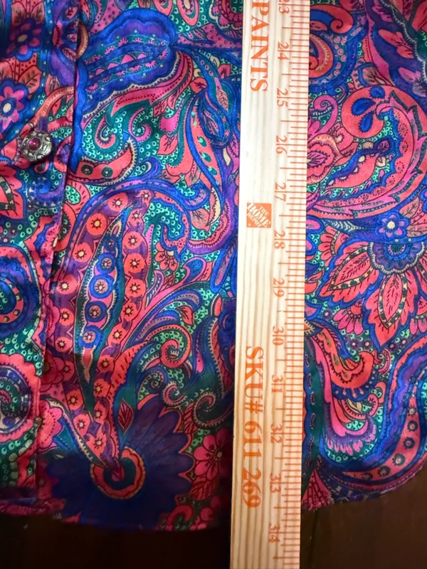 Victorias Secret Gold Label Satin Night Shirt Top Floral Button Down Sz M/L - Image 7