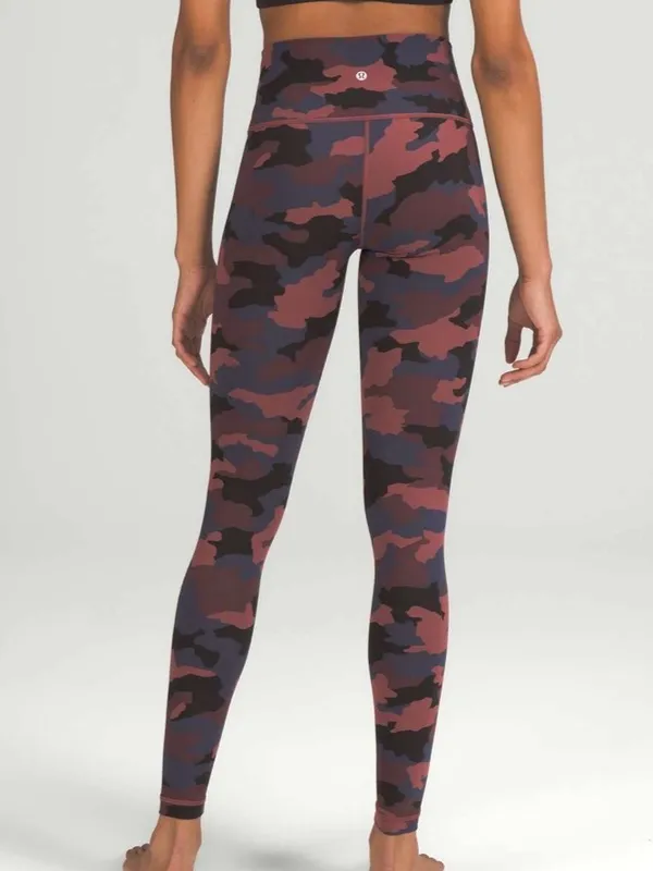 EUC Lululemon Wunder Under High-Rise Camo Smoky Night Sea Size 4 - Image 4