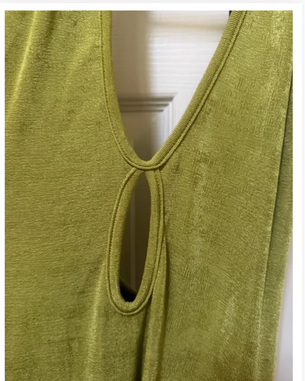 SHEIN Olive Green Backless Halter Maxi Dress Size S US 4 - Image 3