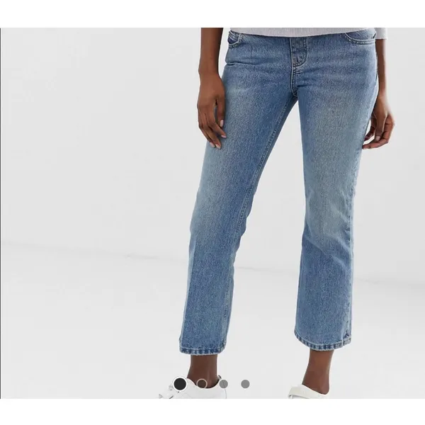 Asos Design Egerton Rigid Cropped Flare Under Belly Maternity Jeans womens 10 - Image 8