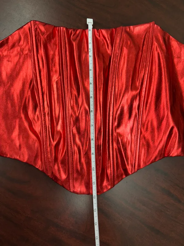 Windsor NWT Red Shiny Strapless Corset Top Size Large - Image 8