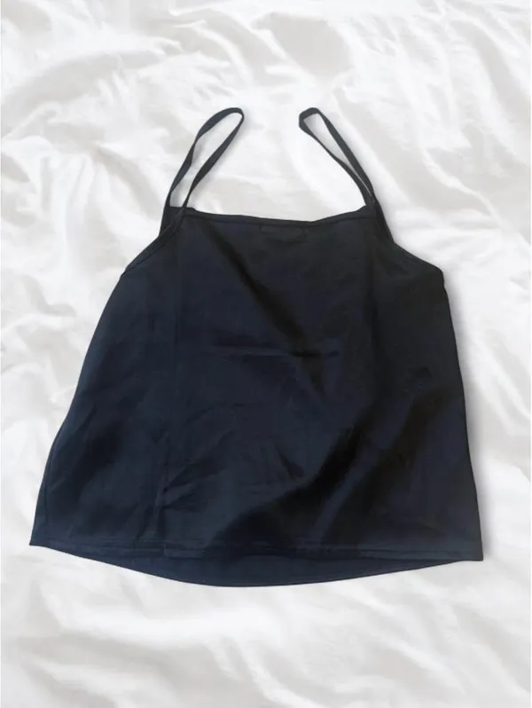 Nasty Gal Black Satin Cowl Neck Cami Top Size 2 - Image 3