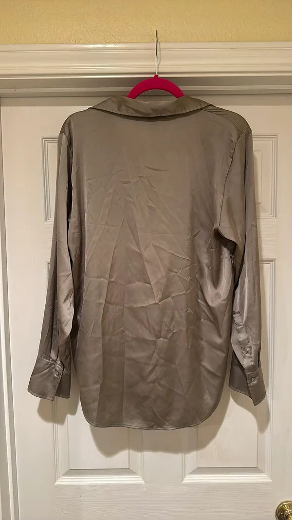 H&M Satin Button Down Shirt - Image 3