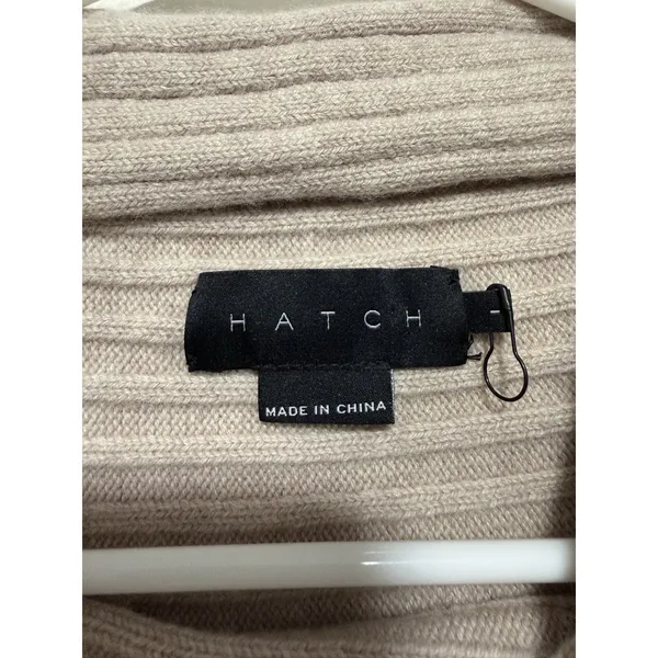 Hatch The Kendall Merino Wool Maternity Long Sleeve Sweater Dress in Oat Melange - Image 4