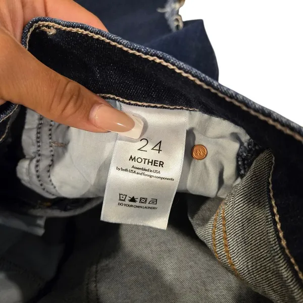Mother The Mid Rise Dazzler Ankle Fray Women's‎ Jean Size: 24 - Image 4