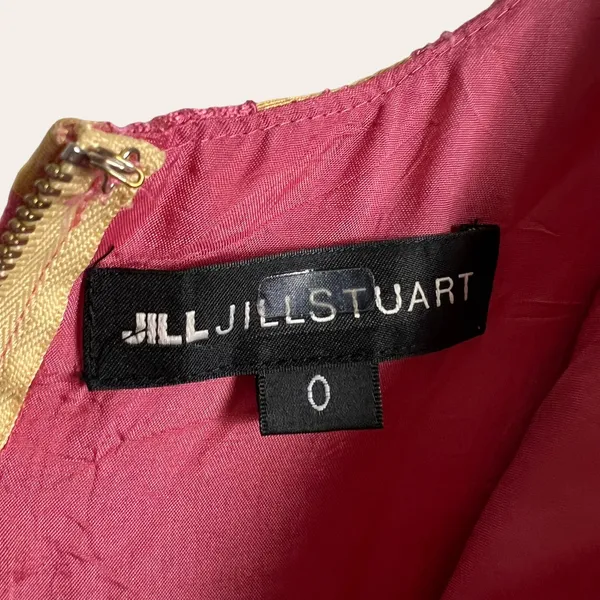 Jill Jill Stuart Pink Floral Jacquard Sweetheart Cocktail Midi Dress Size 0 - Image 6