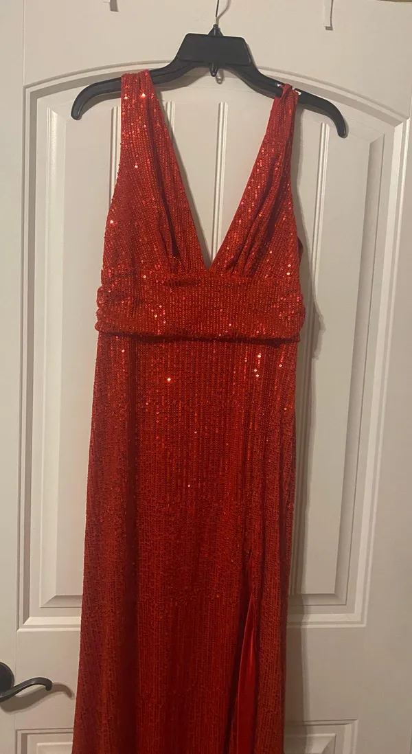 Red Prom Dress Size L - Image 2
