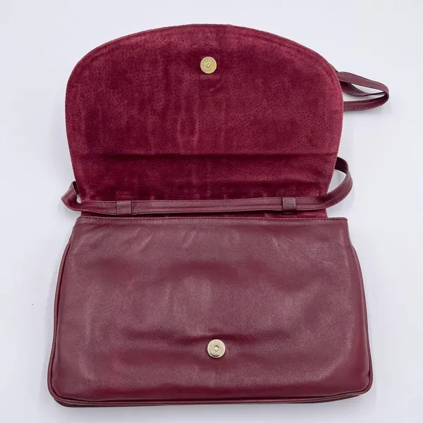 Vintage 60s 70s Stanley Blacker Designer Shoulder Bag Purse Burgundy Red Leather - Image 7