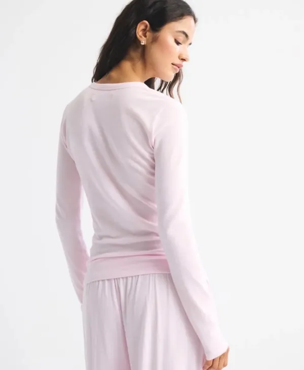 Abercrombie Long-Sleeve Cozy Lounge Knit Tee - Image 2