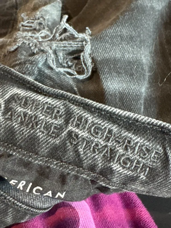 American Eagle Super Hi-Rise Ankle Straight black jeans - Image 5