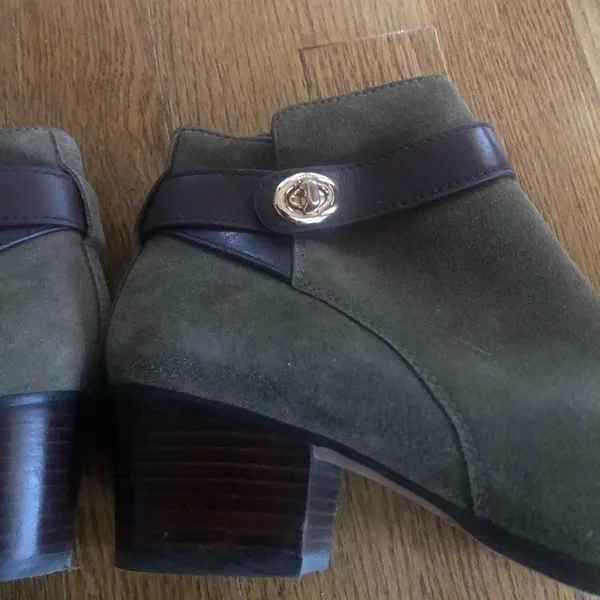 Coach Colleen Brown Suede Leather ankle high Booties Boots - Image 2